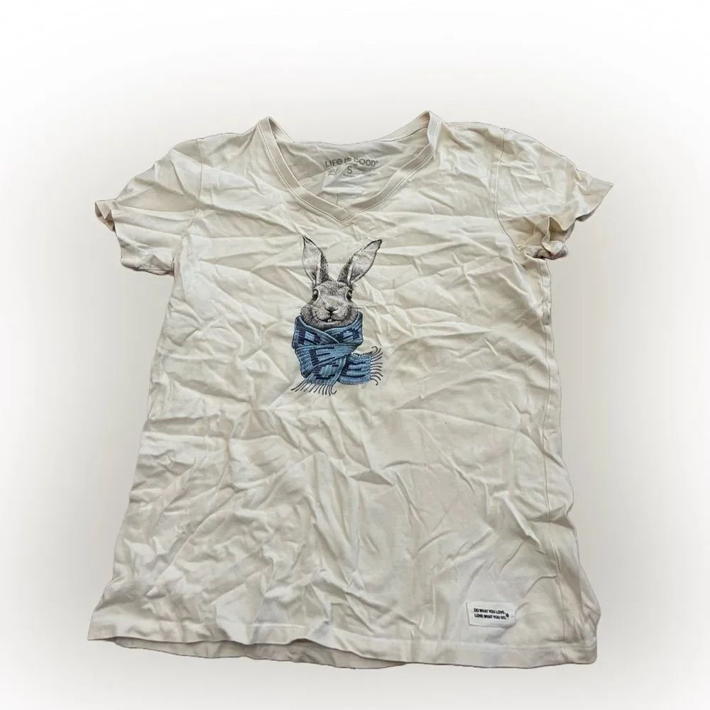 Womens Life is Good Rabbit Tshirt